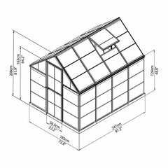 Palram Canopia Harmony 6' x 8' Greenhouse with Starter Kit