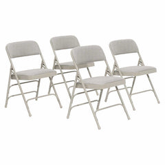 National Public Seating Upholstered Folding Chairs, 4-pack