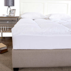 White Goose Down & Feather Dual Chamber Mattress Topper