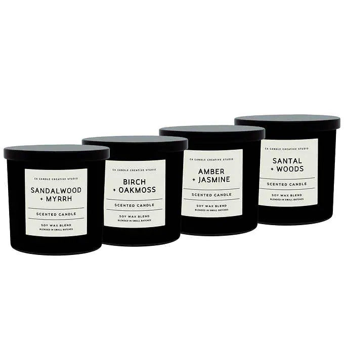 Home & Body Luxury 12oz Candles, 4-pack