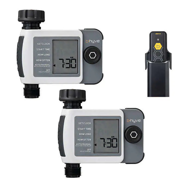 Orbit B-Hyve XD 1-Port Smart Home Watering Timer 2-pack with Wi-Fi Hub