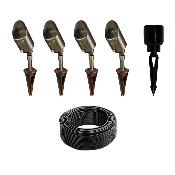 VOLT Low Voltage LED Outdoor Spotlight 4-pack Expansion Kit