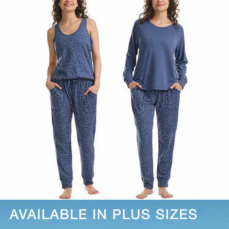Stars Above Women's Henley Super Soft Sleep Pajama 2 Piece Set (XX-Large,  Smart Blue) 