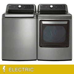 LG 5.5 cu. ft. Top Load Washer with TurboWash3D and 7.3 cu. ft. ELECTRIC Dryer with EasyLoad Door