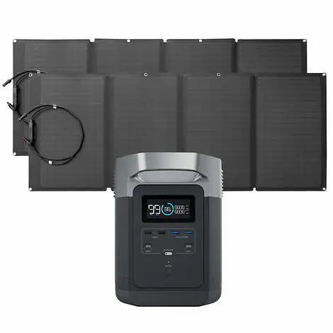 EcoFlow DELTA Max 2000 Portable Power Station with 2 160W Solar Panels