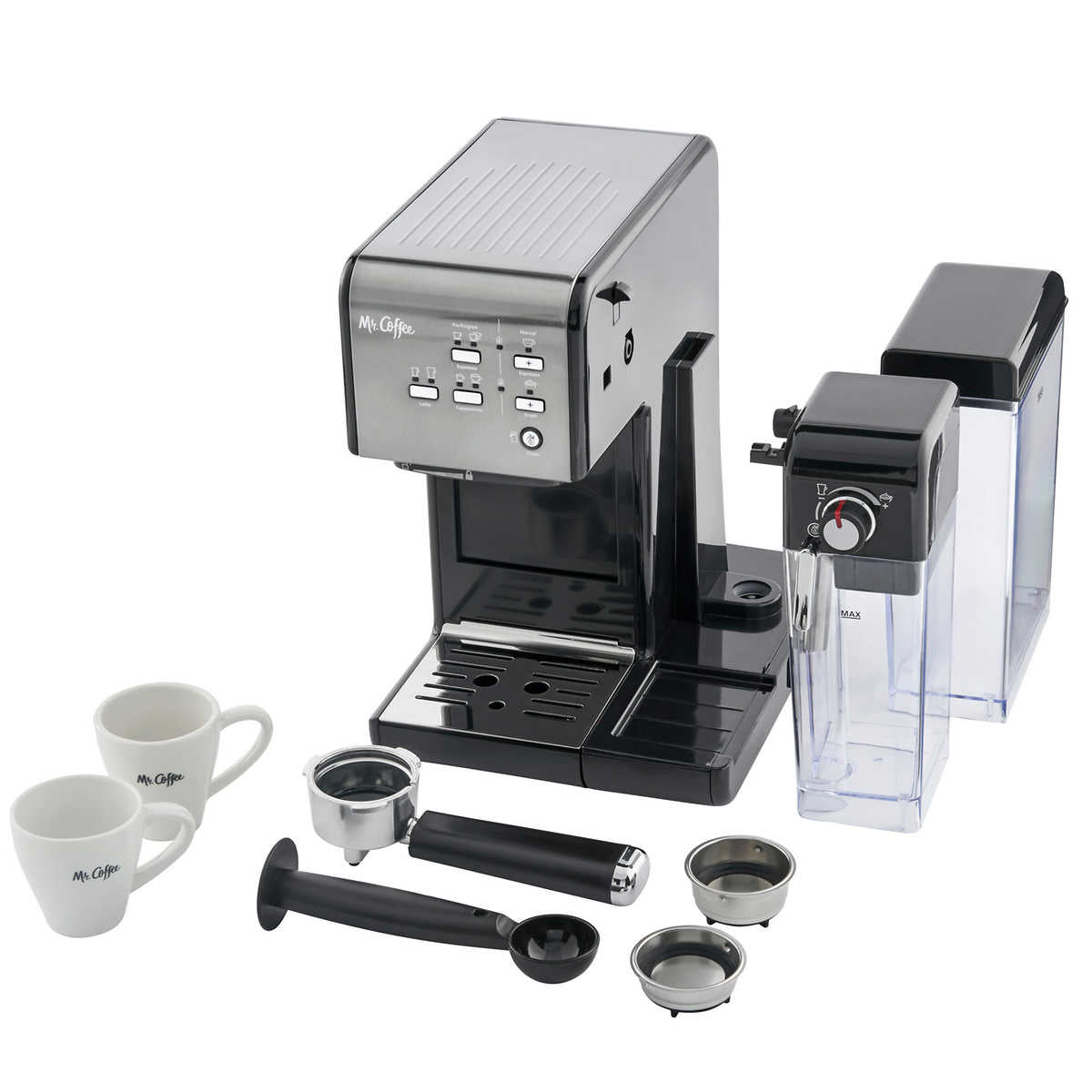 Mr. Coffee One-Touch CoffeeHouse+ Espresso, Cappuccino, and Latte Maker,  Grey