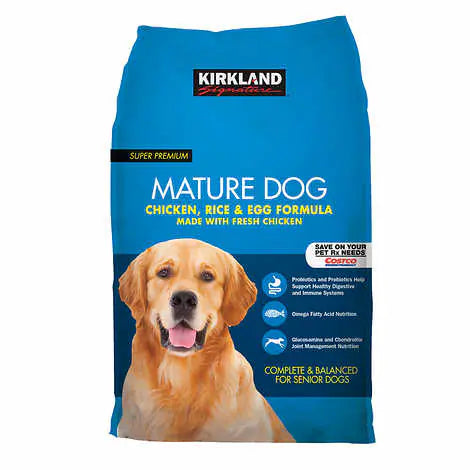 Kirkland Signature Mature Formula Chicken, Rice and Egg Dog Food 40 lb.