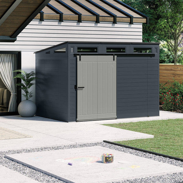 Suncast Modernist 10ft x 7ft. Sliding Door Storage Shed