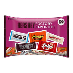 Hershey Assorted Flavored Snack Size, Christmas Candy (155 Pcs)