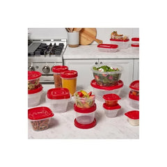 Rubbermaid 64-Piece Takealongs Food Storage Set with 30-Quart Storage Tote