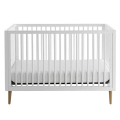 Contours Roscoe 3-In-1 Standard Crib, White and Maple Finish