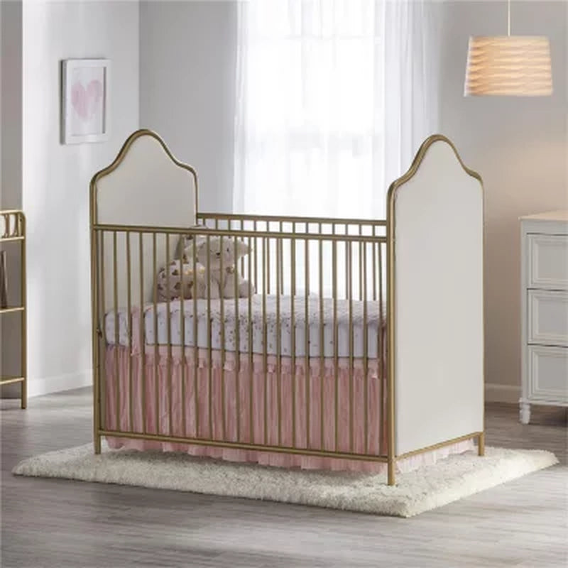 Little Seeds Piper Upholstered Metal Crib (Choose Your Color)