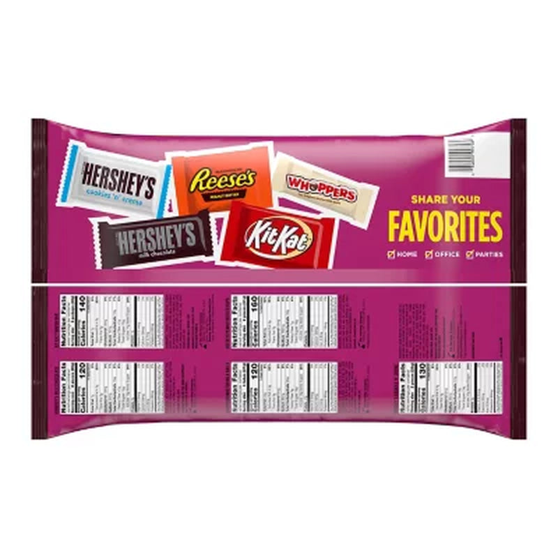Hershey Assorted Flavored Snack Size, Christmas Candy (155 Pcs)