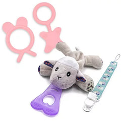NISSI & JIREH 5-In-1 Pacifier Soother and Teether Set Bundle (Choose Type & Color)