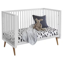 Contours Roscoe 3-In-1 Standard Crib, White and Maple Finish