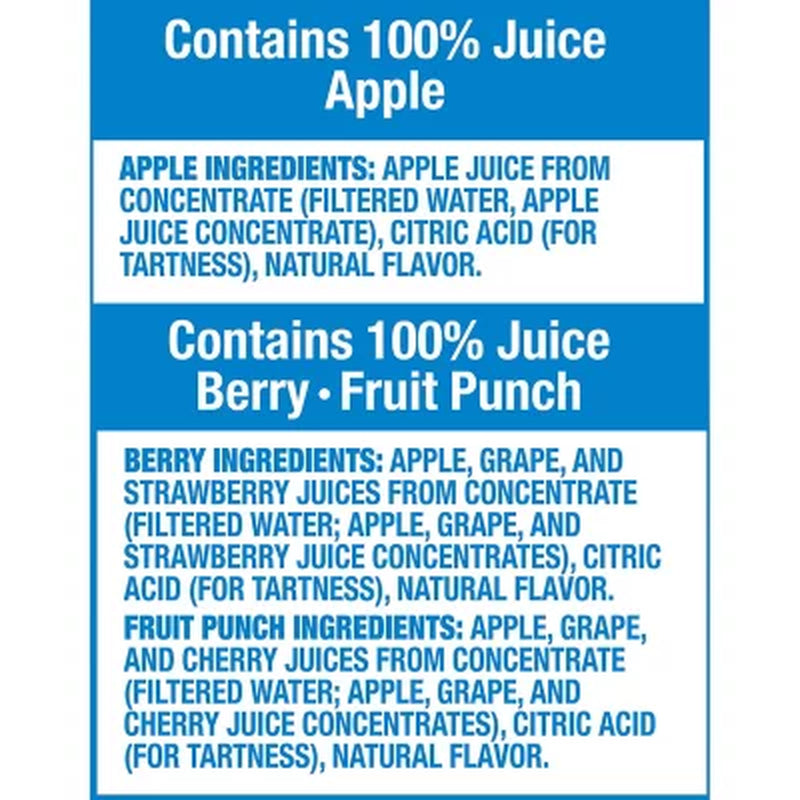 Capri Sun 100% Juice Fruit Punch, Berry & Apple Juice Box Pouches Variety Pack (6 Fl. Oz. Pouches, 40 Pk.)