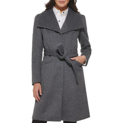 Karl Lagerfeld Ladies' Belted Wool Blend Coat
