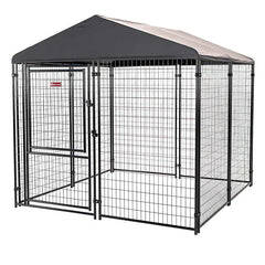 Lucky Dog STAY Series Executive Dog Kennel 8'x8' with Privacy Screen