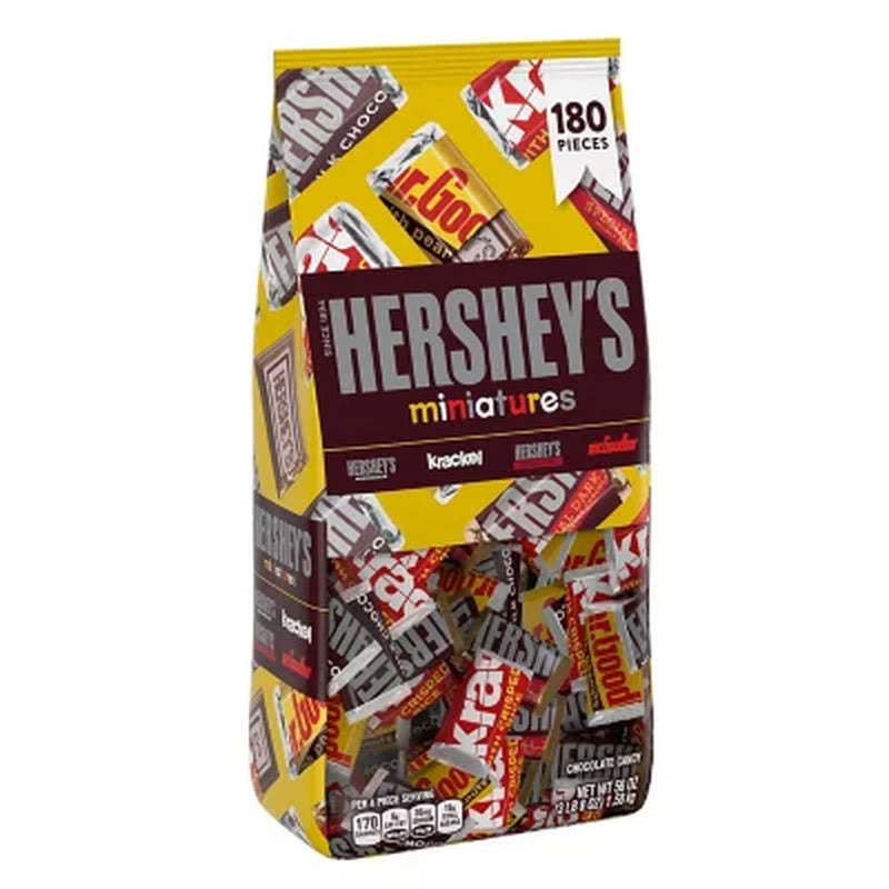 HERSHEY'S Miniatures Assorted Chocolate Candy (180 Pcs)