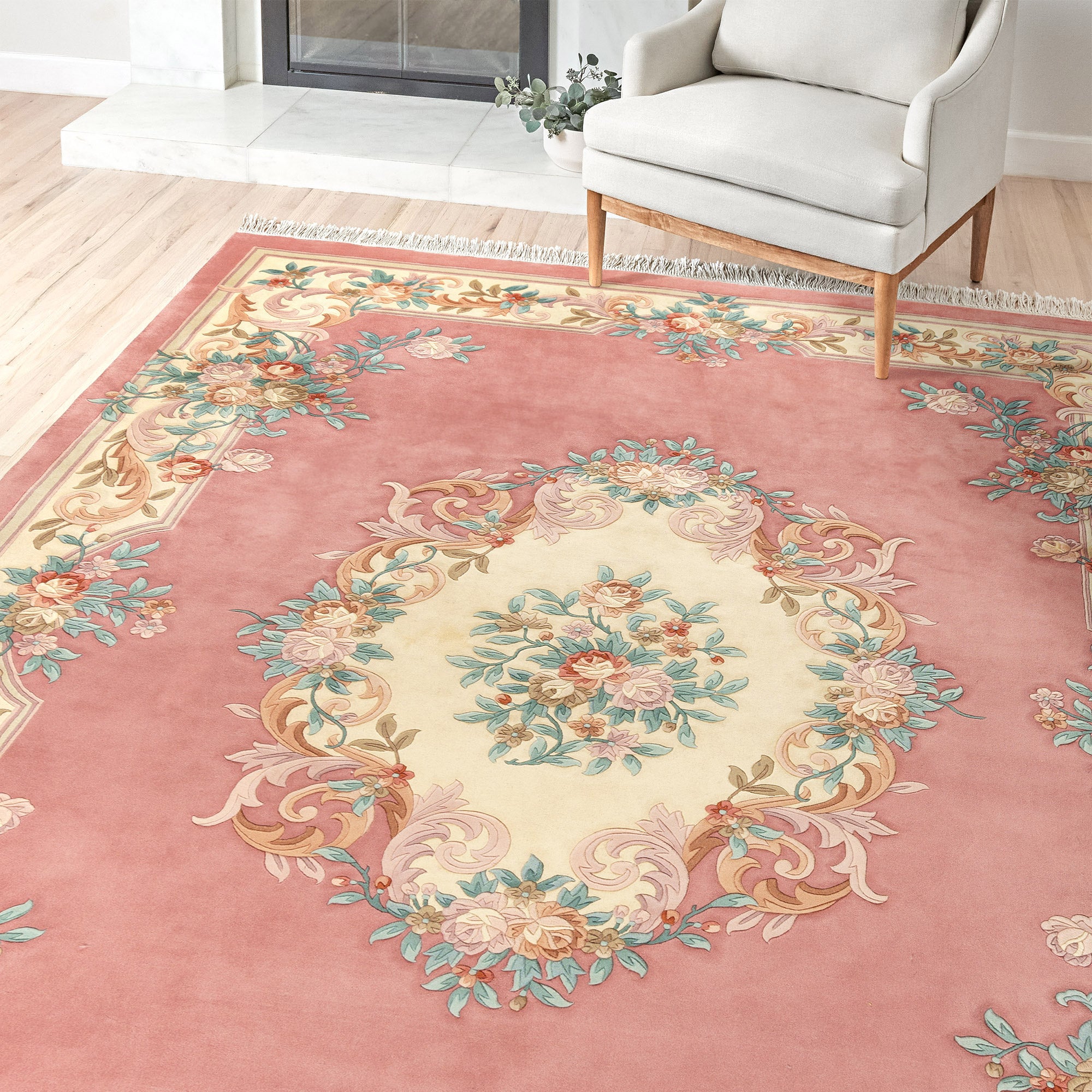 Pagoda Hand Knotted Rug Collection, Marseille Mauve