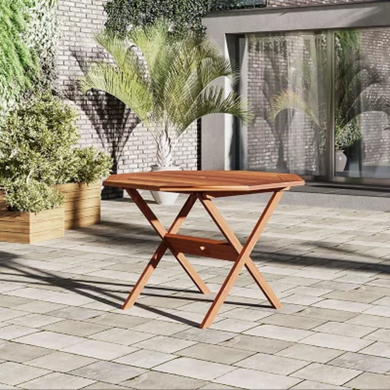 Madrid Solid Eucalyptus Outdoor Octagonal Patio Dining Table