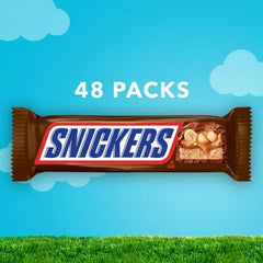 Snickers Milk Chocolate Candy Bars Full Size Bulk Pack (1.86 Oz., 48 Ct.)