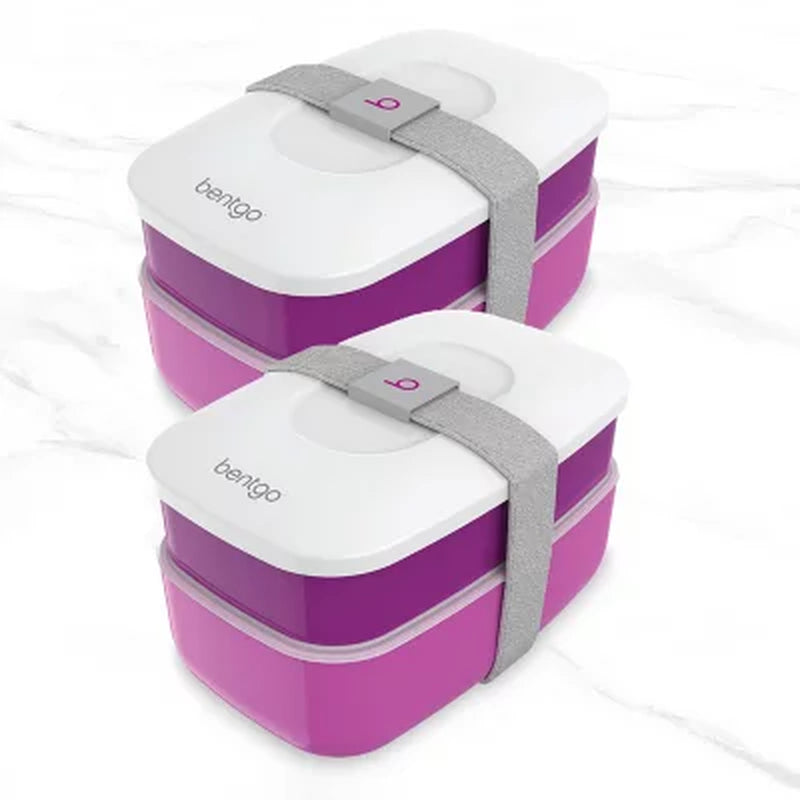 Bentgo Classic All-In-One Bento Lunch Box, 2-Pack (Assorted Colors)