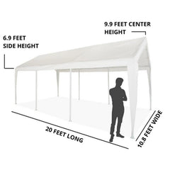 Impact Shelter 10' X 20' Ultra Carport Canopy Mutli-Use Universal Canopy