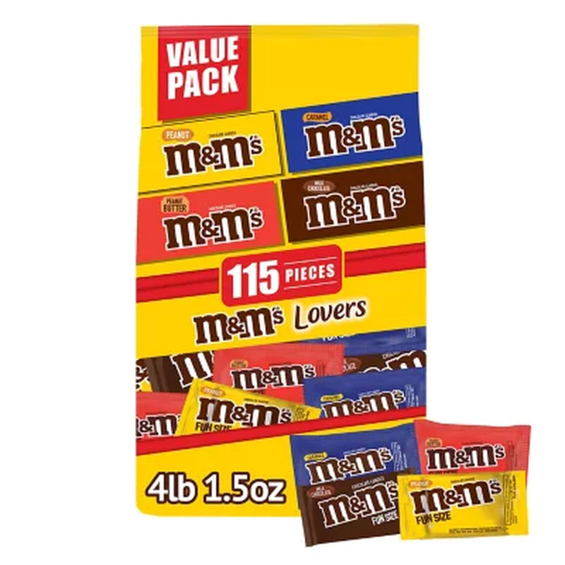 M&M'S Fun Size Chocolate Candy Variety Candy Bag (115 Ct.)