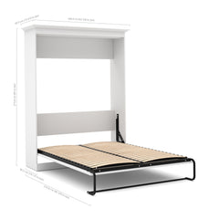 Bestar Audrea Full Wall Bed with Two 25" Storage Units in White