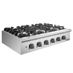 NXR 36 Inch. Professional Style GAS Cook Top with Zinc Alloy Knobs