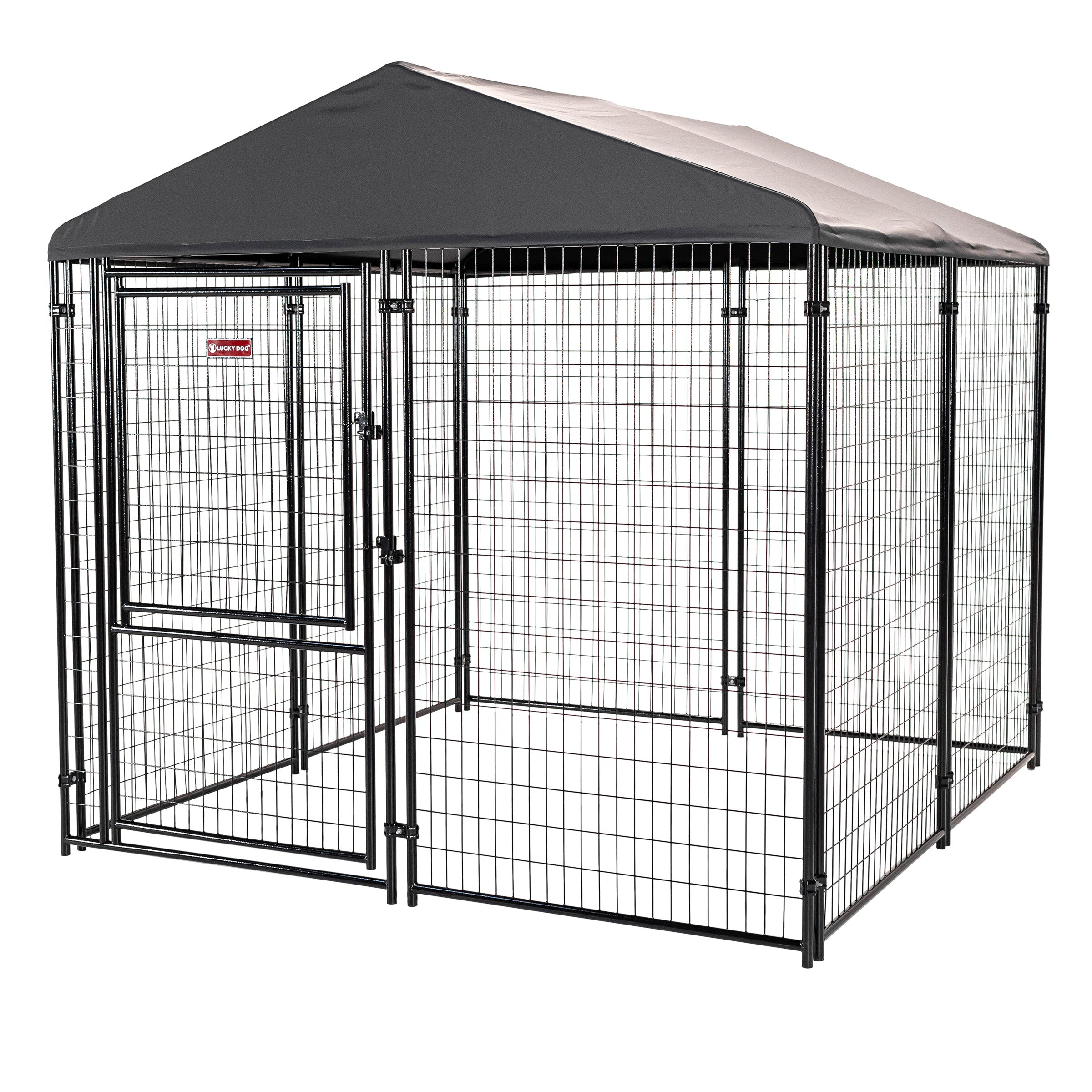 Lucky Dog STAY Series Executive Dog Kennel 8'x8' with Privacy Screen Image