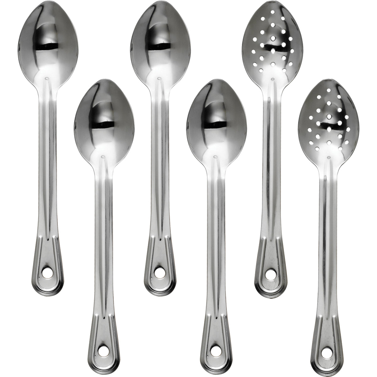 Tramontina Serving Spoons, Assorted Styles, Stainless Steel, 6-count Image