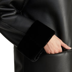 Rebecca Minkoff Ladies' Faux Leather Car Coat