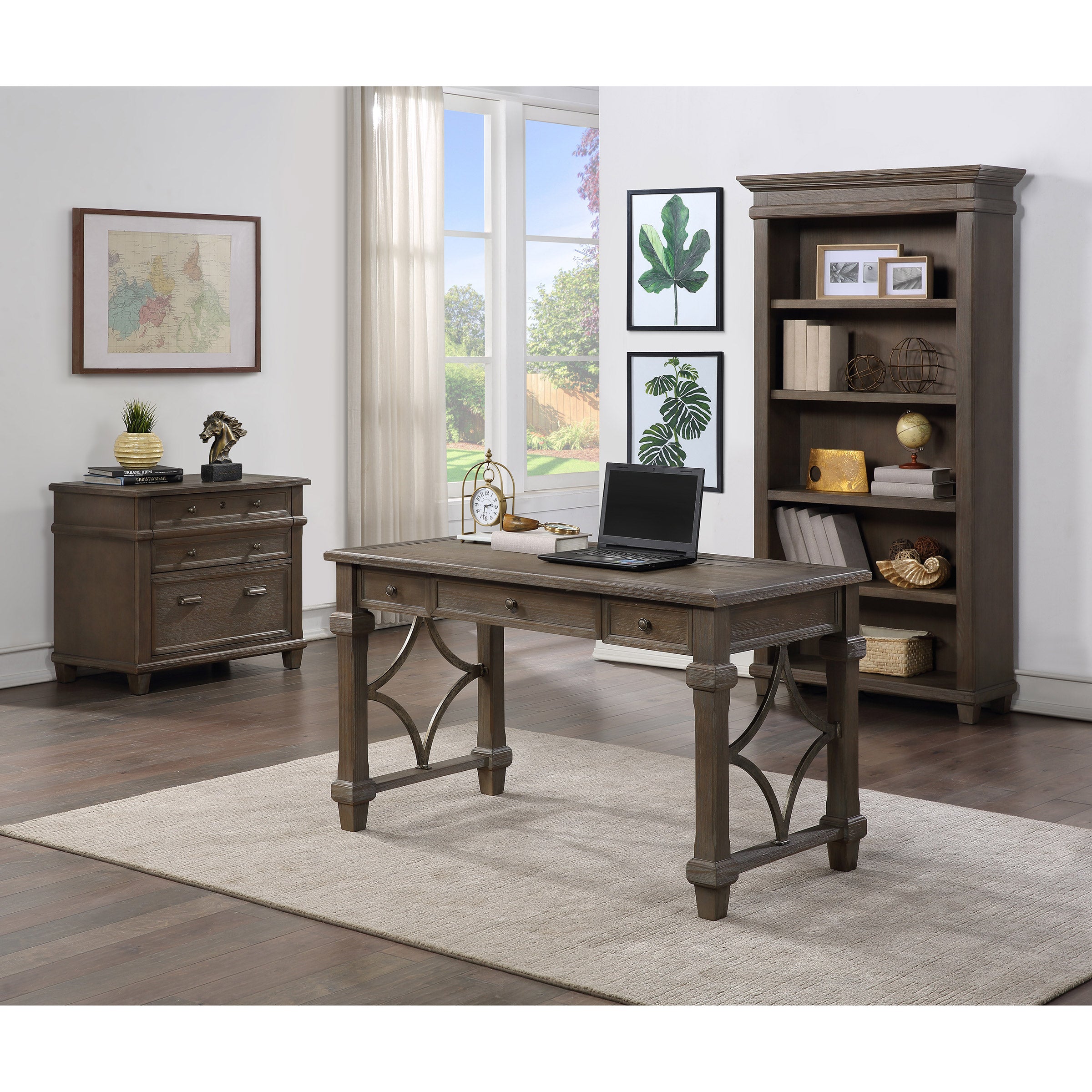 Campton Writing Desk, Bookcase and File Image