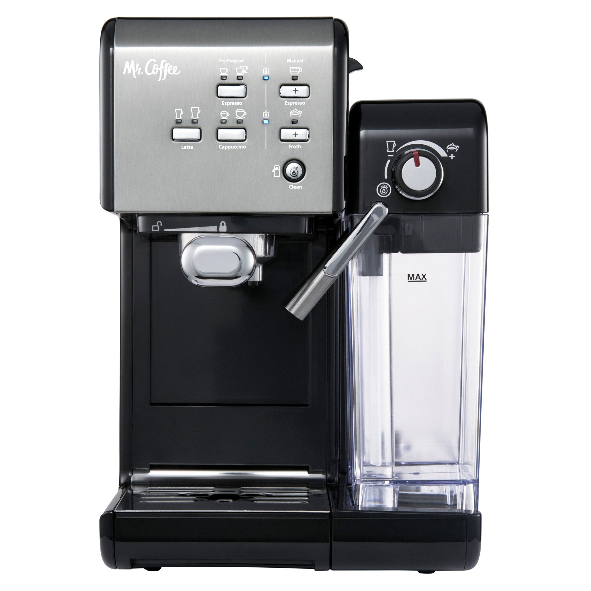 Mr. Coffee One-Touch CoffeeHouse Espresso and Cappuccino Machine, Dark Stainless Image