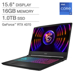 MSI Katana 15.6" Laptop - 12th Gen Intel Core i7-12650H - GeForce RTX 4070 - 1080p - 144Hz