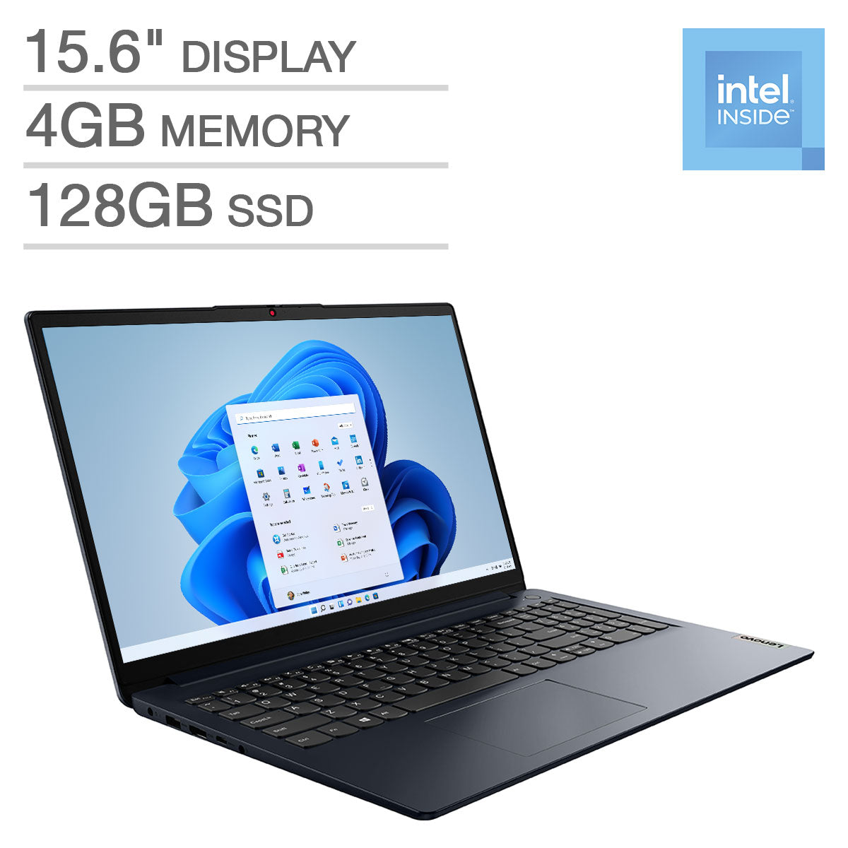 Lenovo IdeaPad 1 15.6" Laptop - Intel Pentium Silver N6000 - 1080p - Windows 11 S Mode - Microsoft 365 Personal (1-Year Subscription) Image