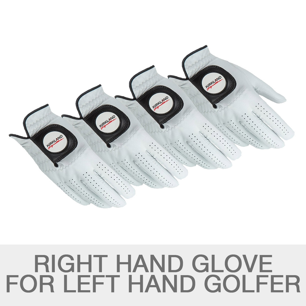 Kirkland Signature Leather Golf Glove 4-pack - Left Handed Image