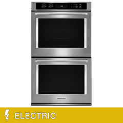 KitchenAid 5.0 cu. ft. Upper and 5.0 cu. ft. Lower Capacity Double Wall Oven with Even-Heat True Convection Image
