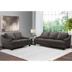 Merona 2-piece Leather Sofa and Loveseat Set