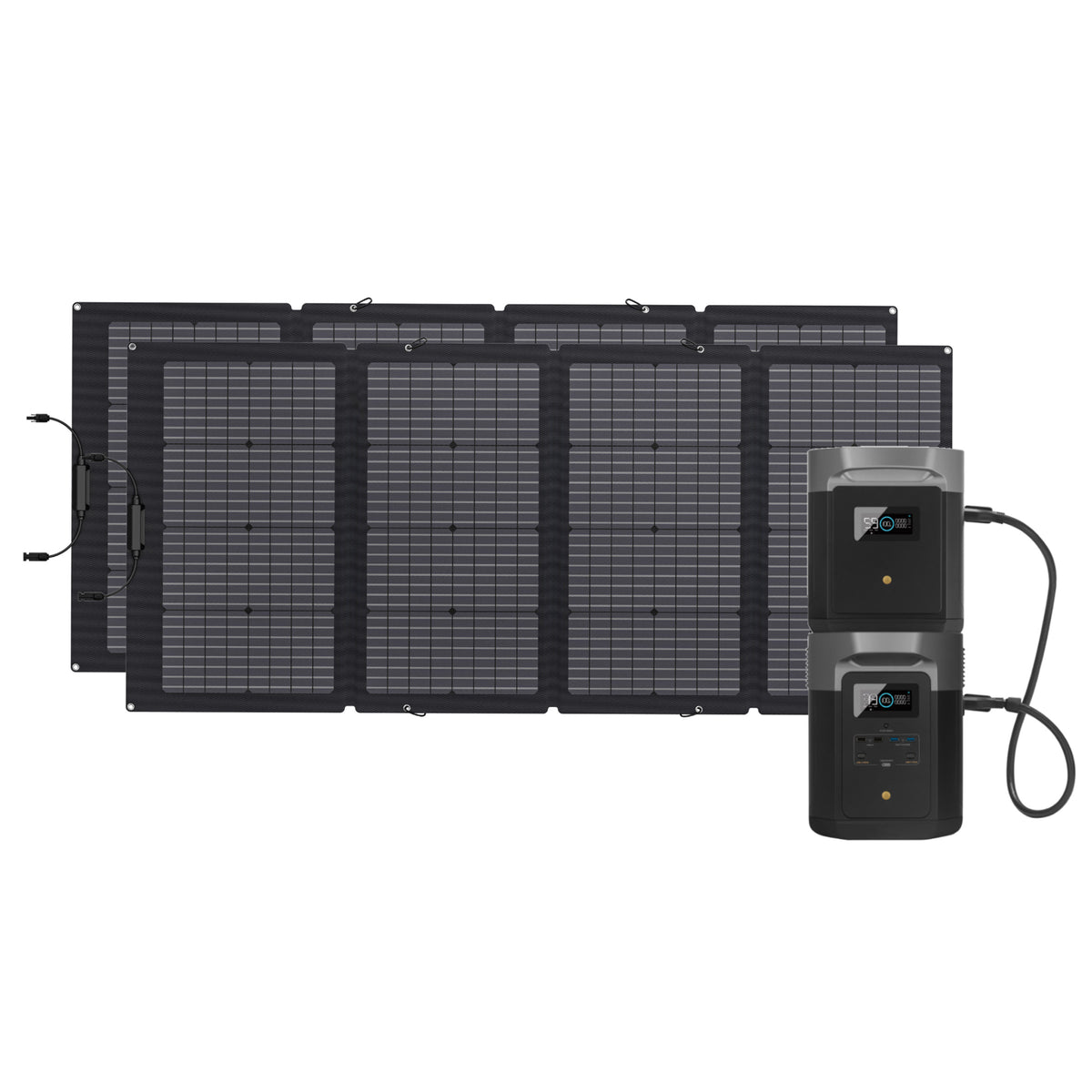 DELTA 2 Max Portable Solar Generator Combo with 2-Piece 220W Solar Panel