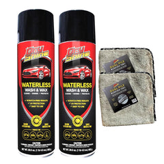 Dry Shine Waterless Car Wash and Wax, Dual Pile Microfiber Towel 2 Pack Image