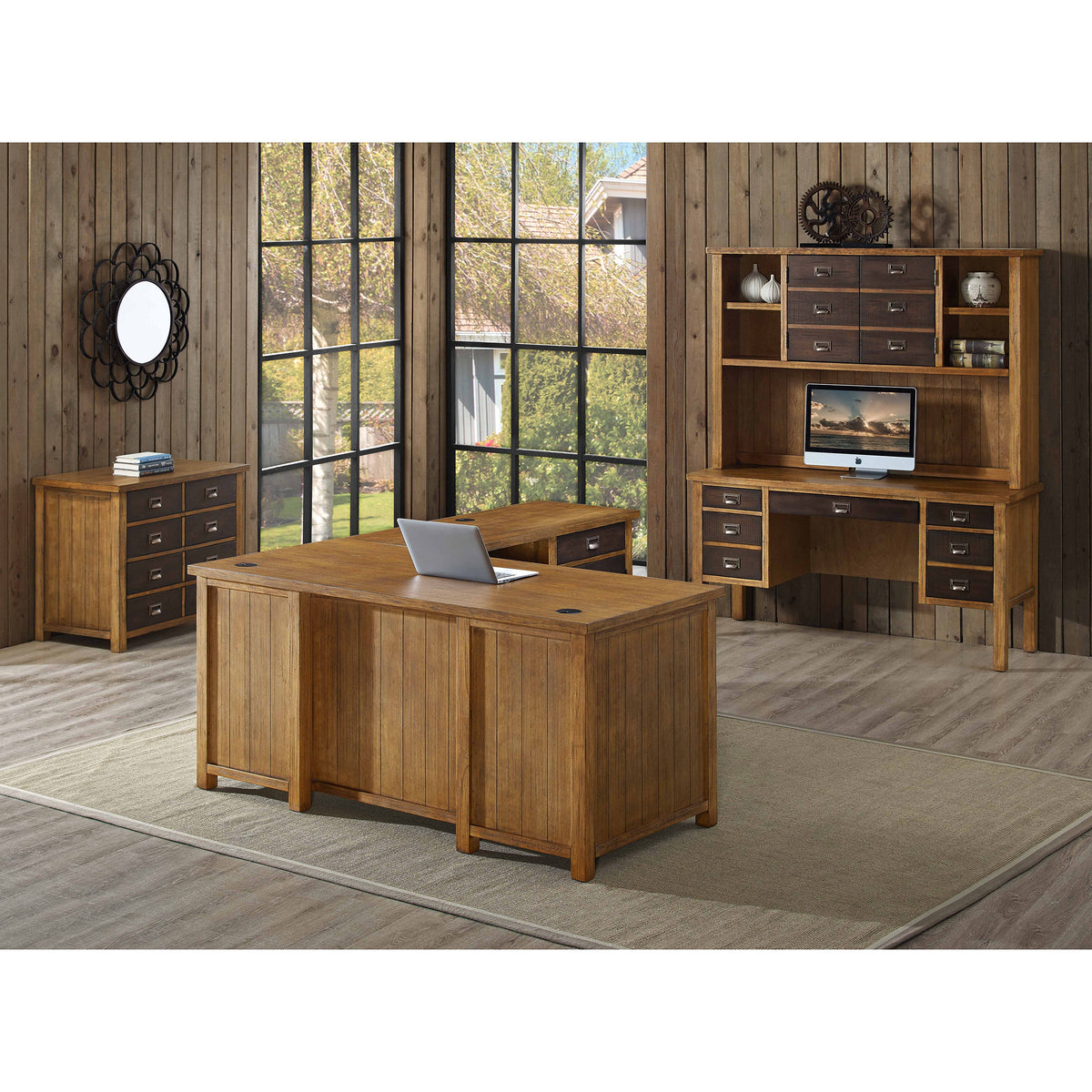 Hester 5-piece Office Set with L Desk