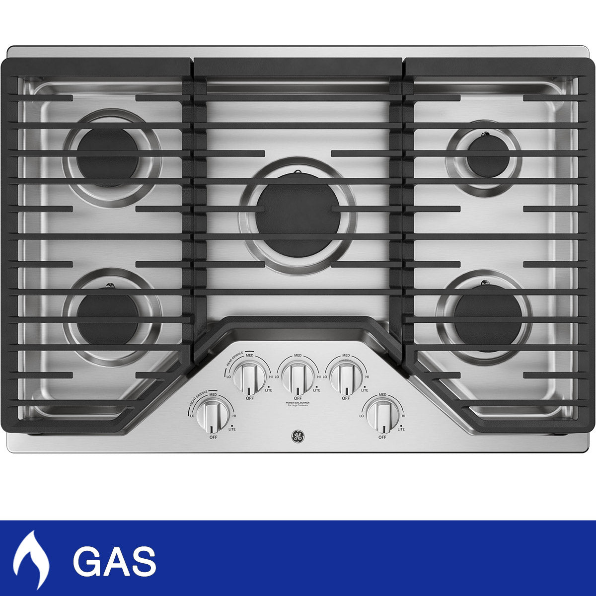 GE 30 Inch. GAS Cooktop with 5 Burners and Power Boil Burner