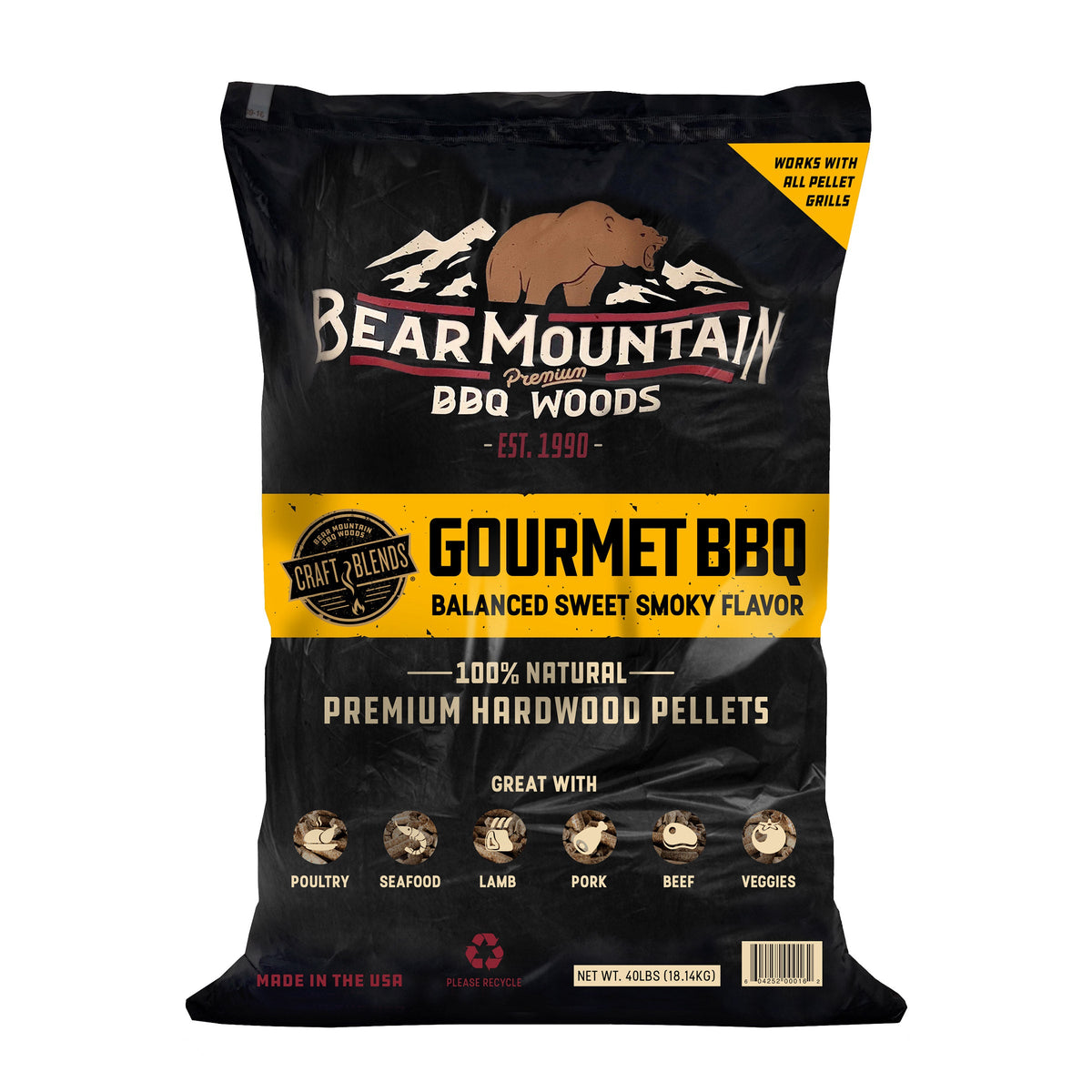 Bear Mountain BBQ Gourmet BBQ Pellets, 40 lb Image