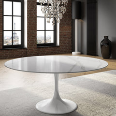 Orchid 52" Round Quartz Dining Table Image