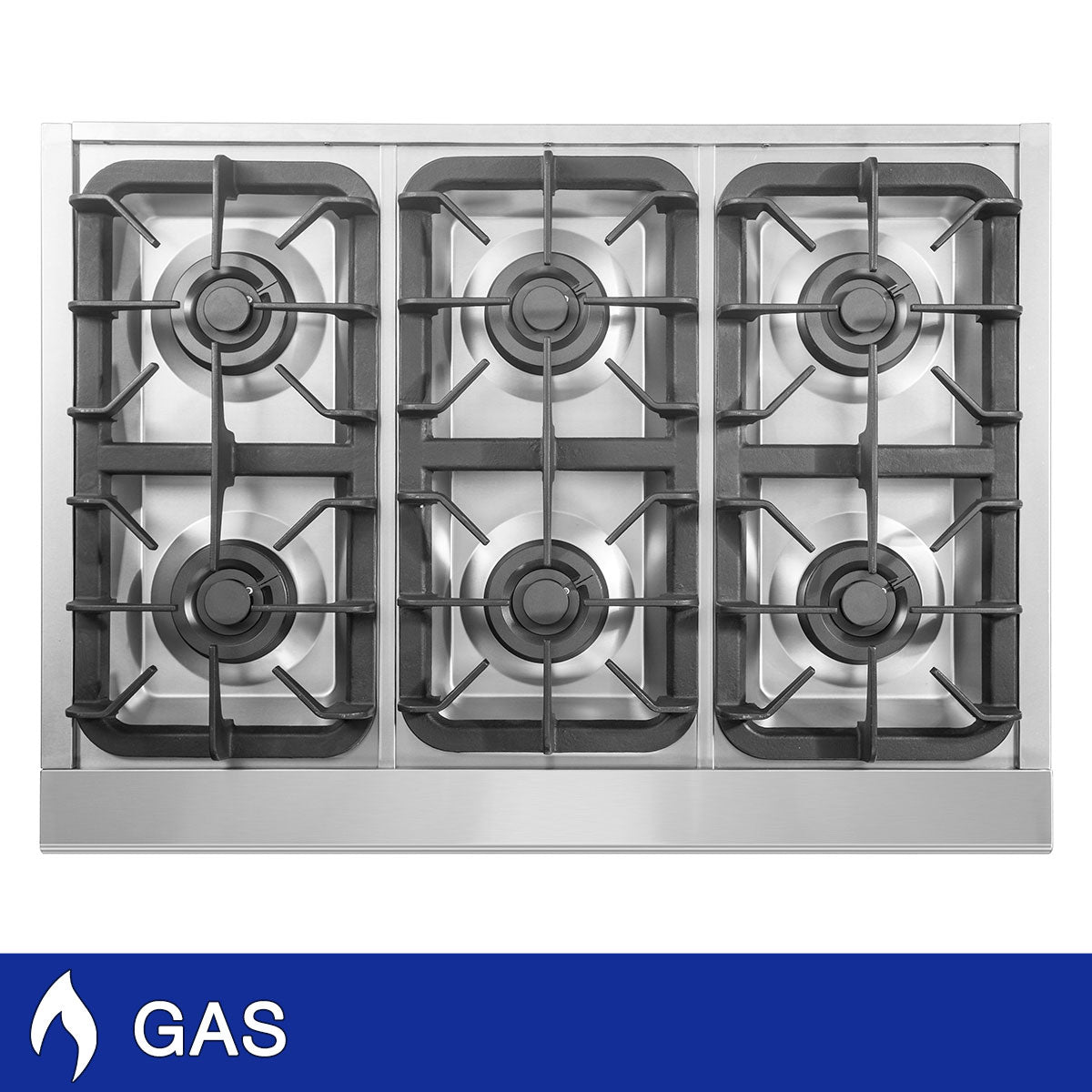 NXR 36 Inch. Professional Style GAS Cook Top with Zinc Alloy Knobs